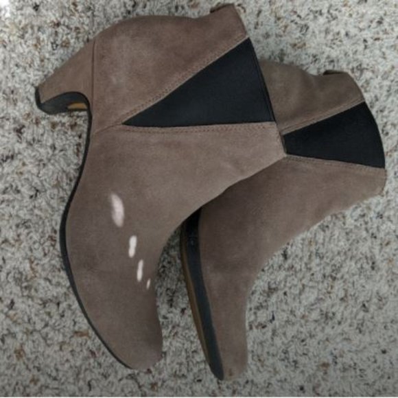 Sam Edelman Taupe Morillo Suede Ankle Boots Size 8 - Picture 5 of 6